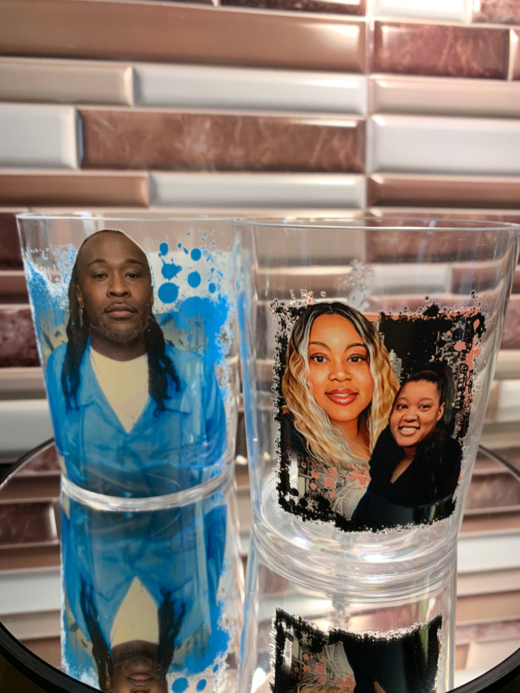 Personalized Design on Hard Plastic Cup -12.6oz (Set of 4)