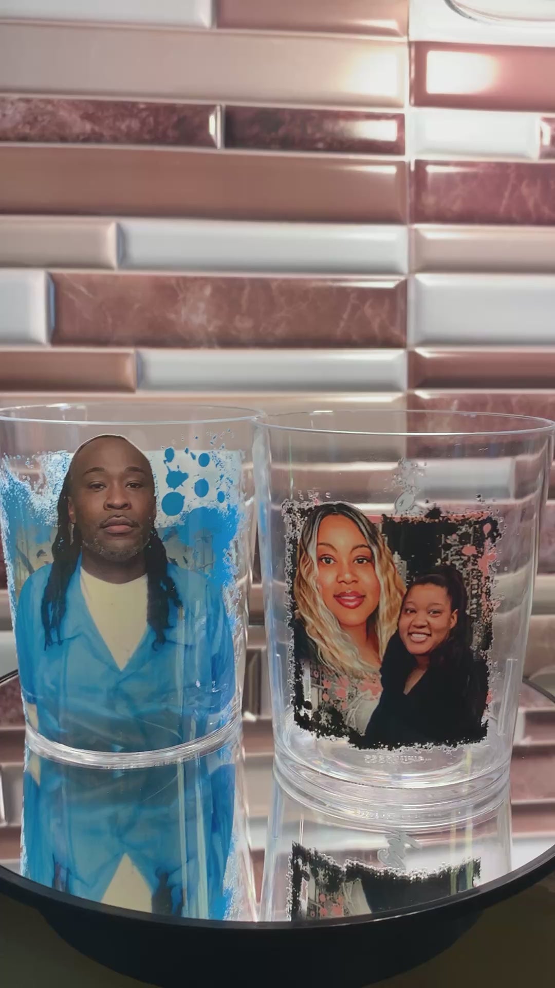 Personalized Design on Hard Plastic Cup -12.6oz (Set of 4)